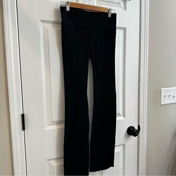 Athleta Womens Straight Up flare Athletic Pants 919179 size Small Black Gym - Picture 3 of 11
